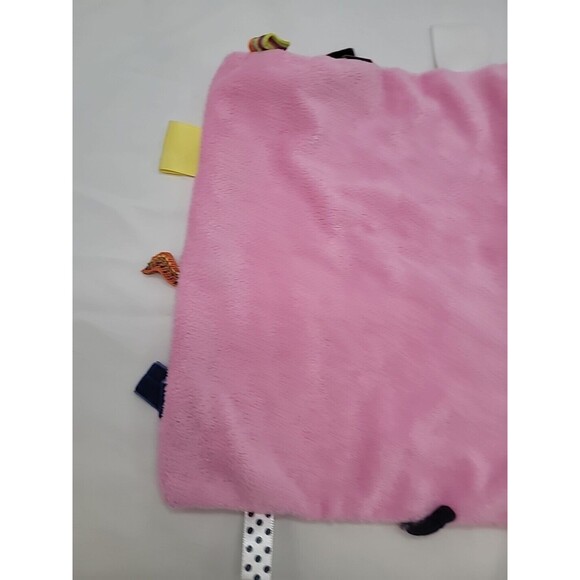Snooze Baby Security Blanket Pink  And Pink and White Checkered Blanket Lovey - Picture 7 of 12
